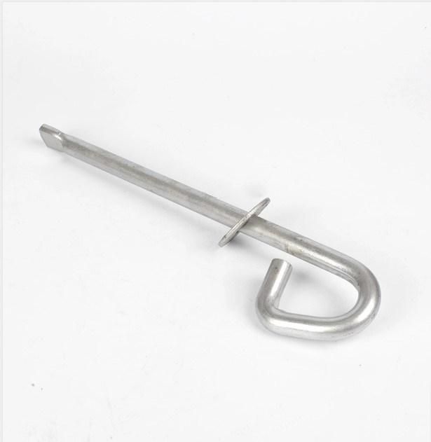 J-Hook Type Anchor Bolts with Zinc Coated Finish