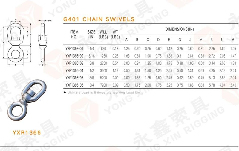 Drop Forged G403 Steel Chain Swivel for Lifting and Connecting