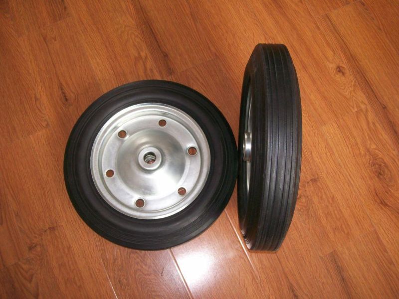 Good Quality High Load Capacity Solid Rubber Wheel (385X85mm)