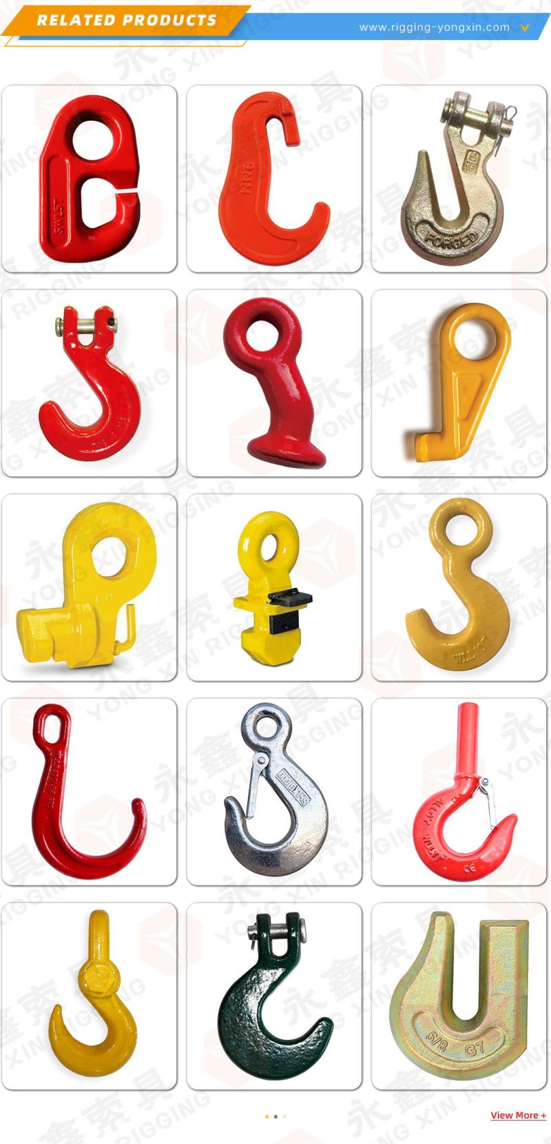 Alloy and Carbon Steel G80 European Type Eye Self-Locking Hook with Latch for Lifting