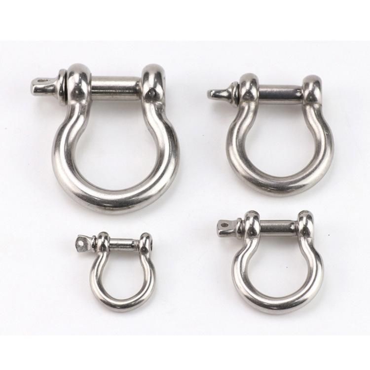 Custom Stainless Steel Type M4 4mm D Dee Ring Shackle Bow Shackle