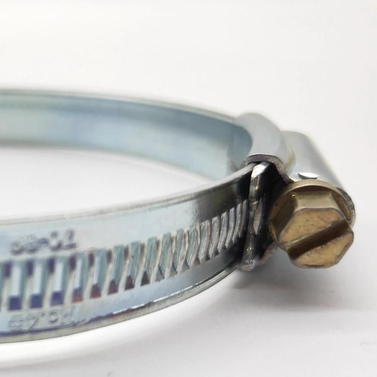 Stainless Steel British Hose Clamp with Rivetd Housing