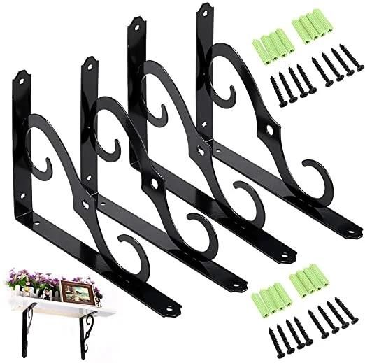 Heavy Duty Corner Brace Shelf Supporter Decorative Wall Shelf Brackets