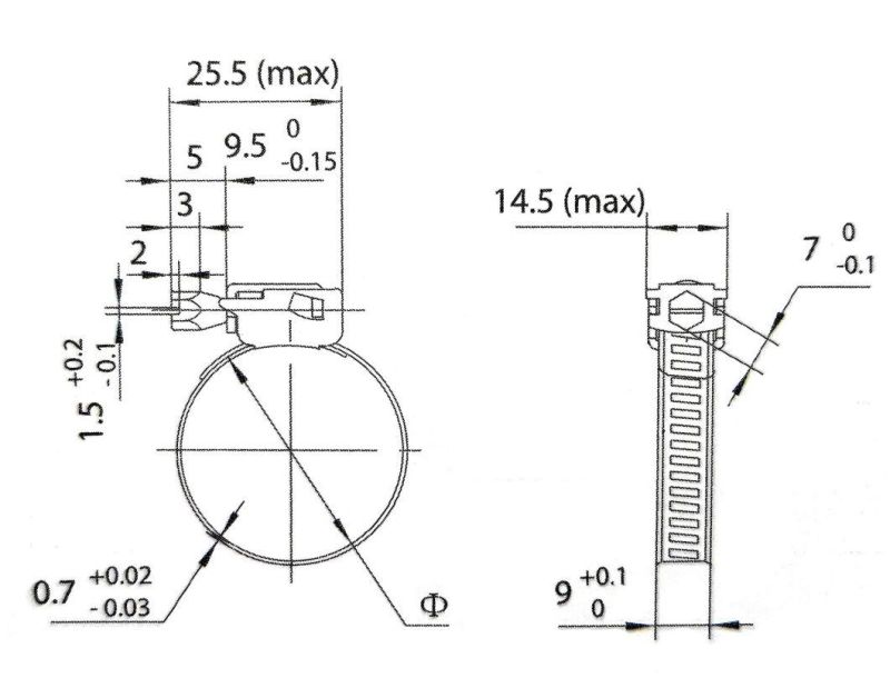 Non-Perforated Band Quick Release Adjustable Hose Clamp