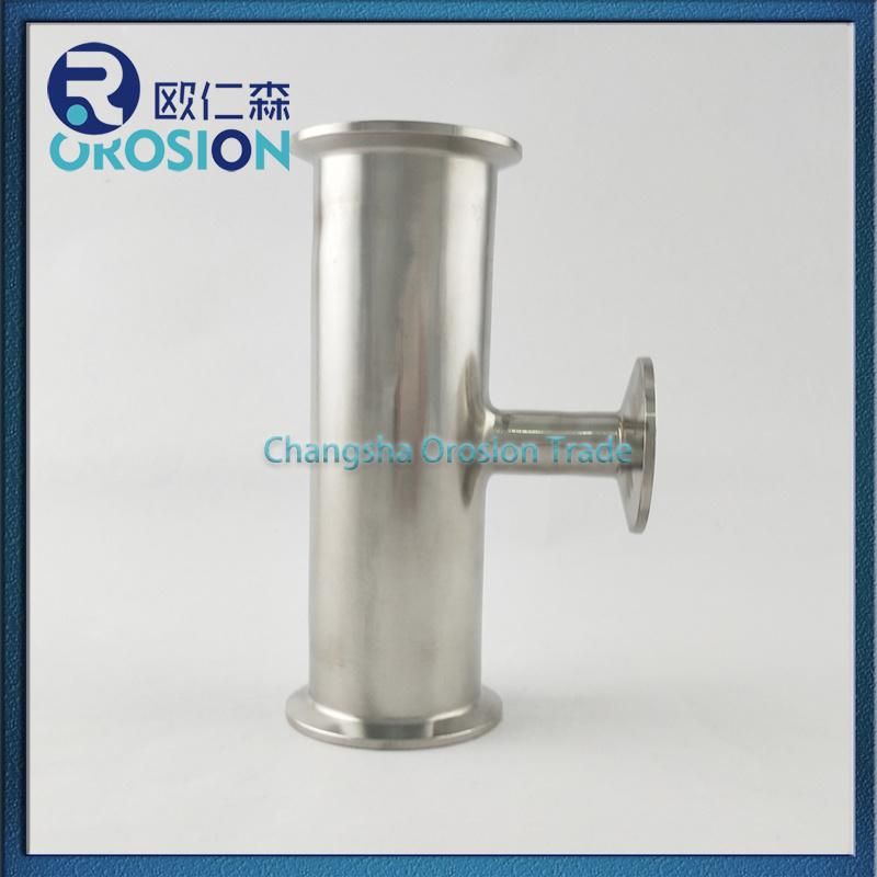 Sanitary Food Grade Stainless Steel Tc Clamped Equal Tee