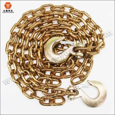 ASTM80 Transport Galvanized Blackened G70 Lashing Chain with Grab Hooks