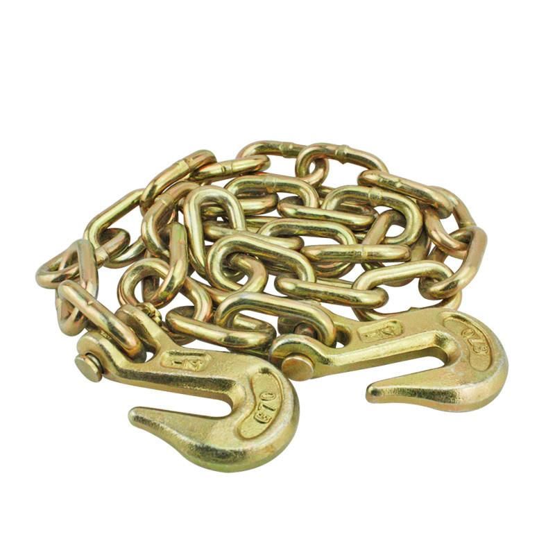 G70 5/16" Tow Binder Chain with 2" D-Ring 10000 Lbs and Grab Hook