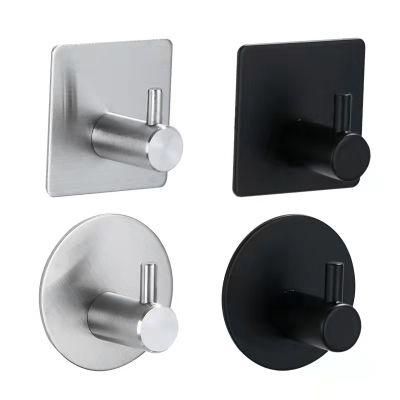 Adhesive Wall Hooks Heavy Duty Waterproof 304 Stainless Steel Kitchen Hooks 3m Adhesive Wall Hooks