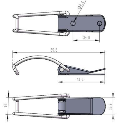 OEM Reasonable Price Metal Toggle Latch for Suitcase and Box Spring Draw Toggle Latch