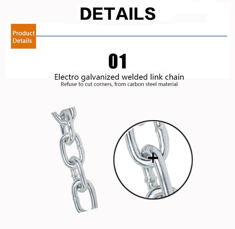 Galvanized Ordinary Metal Steel Medium Link Chain Manufacturers