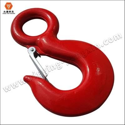 High Strength Alloy Steel Drop Forged Lifting Eye Hook/Lifting Hoist Hook/Eye Safety Hook with Safety Latch