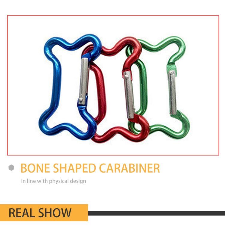 Bone Shape Carabiner with Straight Gate