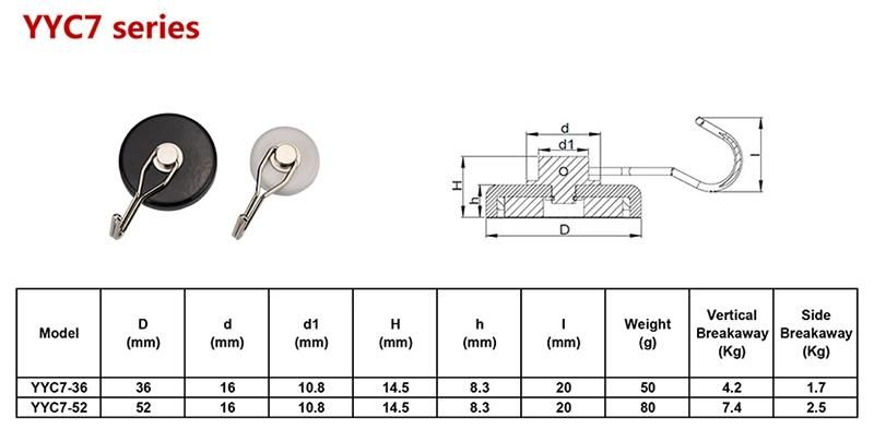 Heavy Duty Fishing Household Neodymium Magnetic Hanger Swivel Magnet Hook