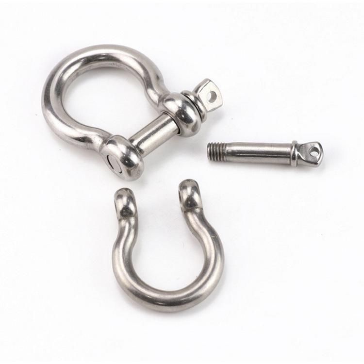 304 Stainless Steel D Ring Shackles 8-72 mm Screw Pin Anchor Shackle