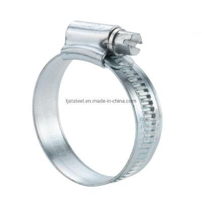 Yellow White Color Zinc Plated Worm Drive Gear Standard Galvanized Steel British Style Type Hose Clamp with Welding Head