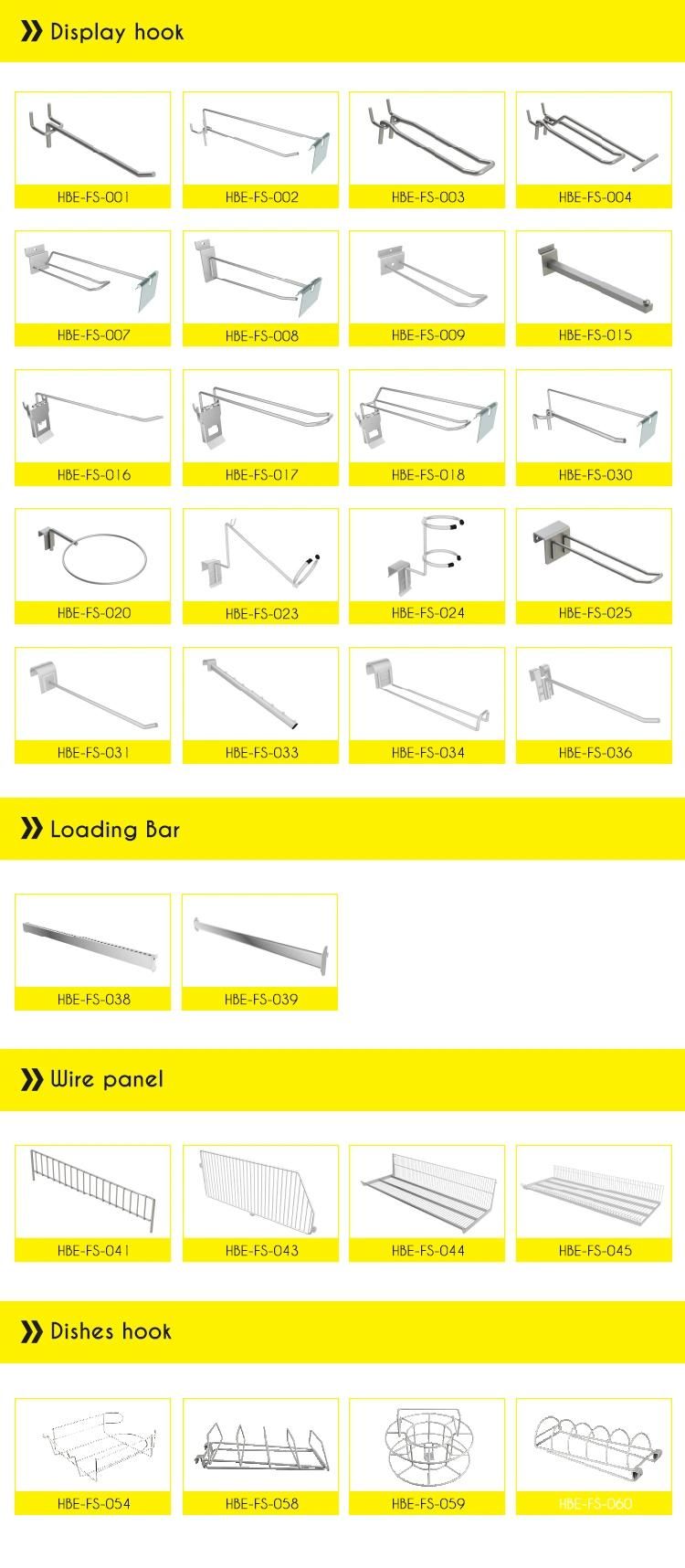 Single Metal Display Tube Bar Hook