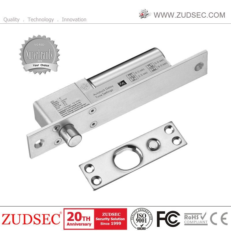 Electric Drop Bolt Lock with Key with Time Delay and Feedback Function
