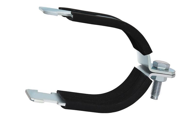 C Shape Carbon Steel Zinc Plated Rubber Pipe Clamp