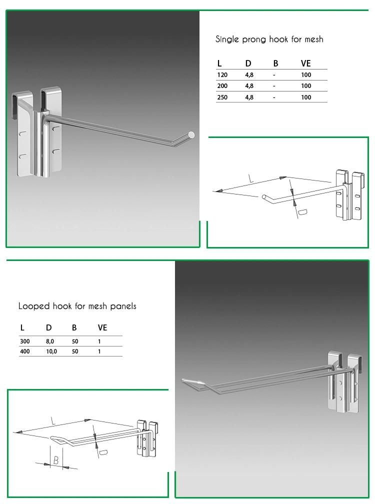 Wholesale Metal Wire Hanging Display Pegboard Hooks