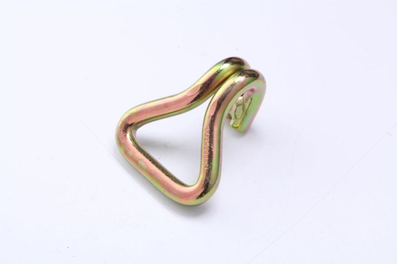 2" Double J Hook with Yellow Galvanized Coating