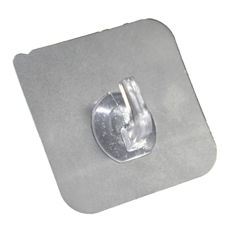Factory Price Strong Sticky Space Saver Waterproof Adhesive Silver Wall Hook