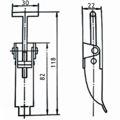 Special Shaped Push Action Toggle Latch