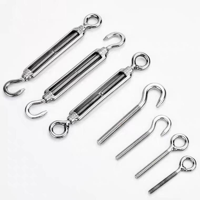 Stainless Steel 304 Turn Buckle Hook and Eye Light Duty Wire Rope