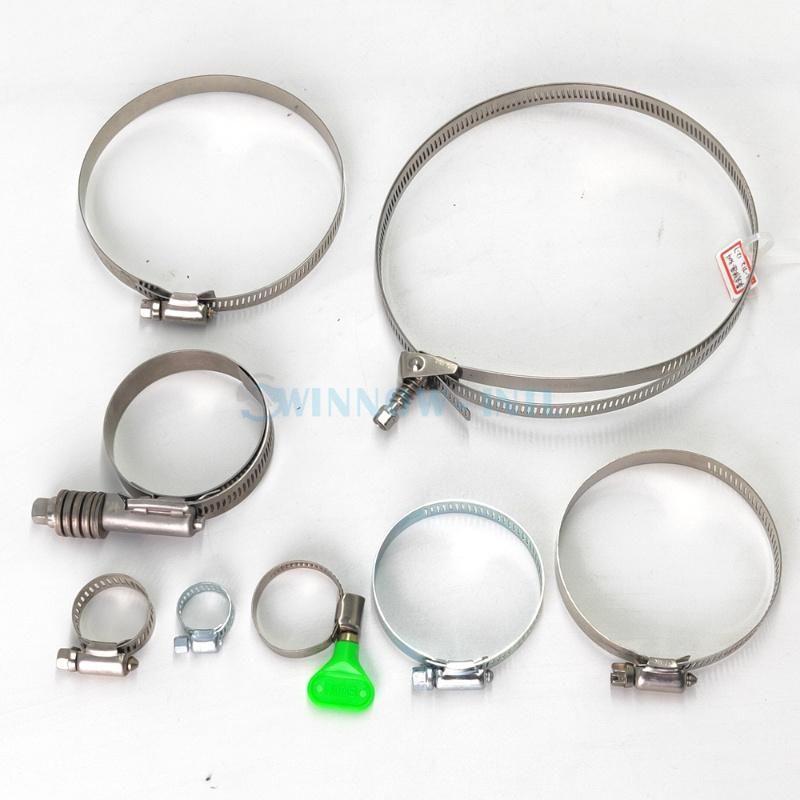 W1 W2 W4 W5 White Zinc Plated American Type Hose Clamp