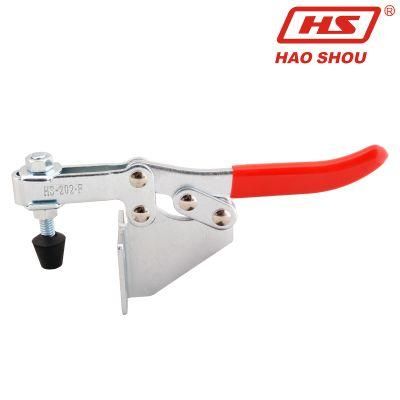 Haoshou HS-202-F Side Mounted #45 Steel Galvanized Heavy Duty Hrizontal Hold Down Clamps for Welding