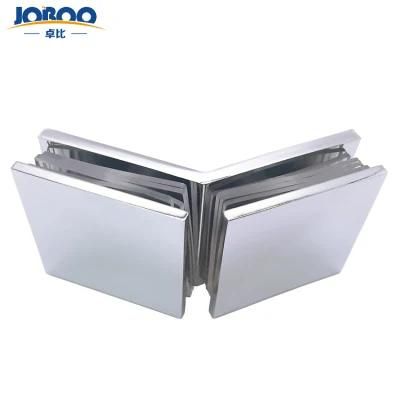 Wholesale 135 Degree Small Frameless Shower Glass to Glass Door Clip Shelf Clips Straight Edge for Bathhouse