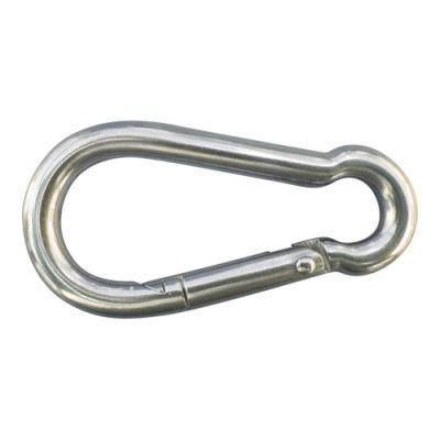 40mm Stainless Steel Simple Electro Wire Rope Snap Hook Carabiner Hook with Spring