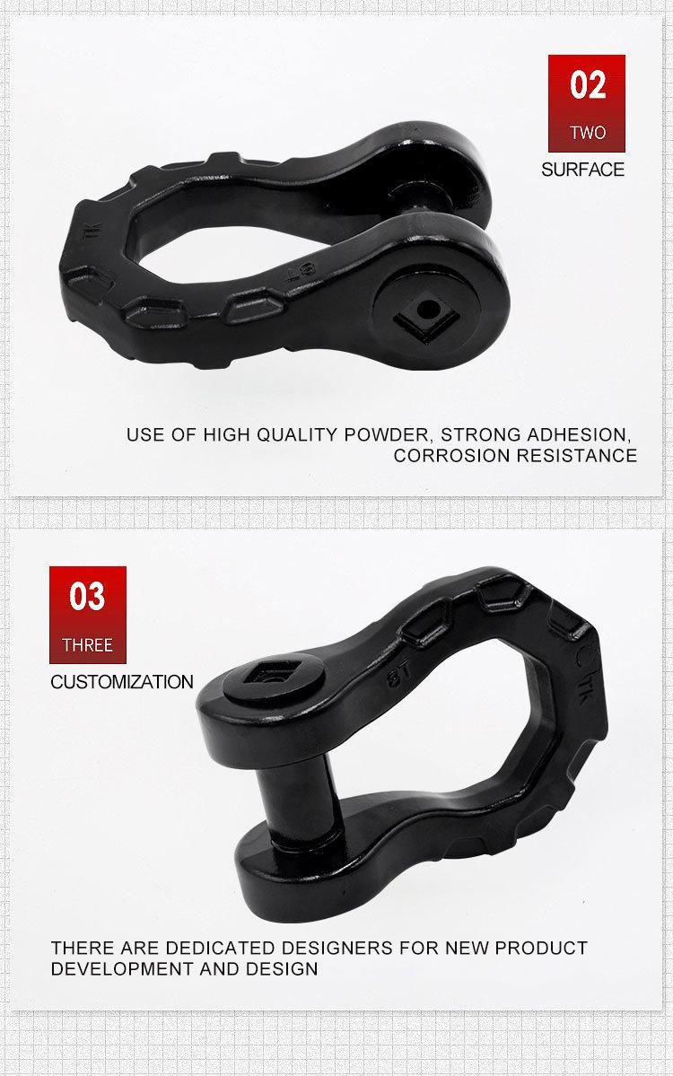 Customized Black Heavy Duty off Road Shackle