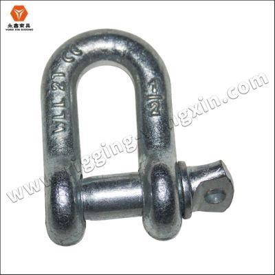 Stainless Steel D Drop Forged Galvanized Safety Chain Us Type Screw Pin Dee Marine Shackle