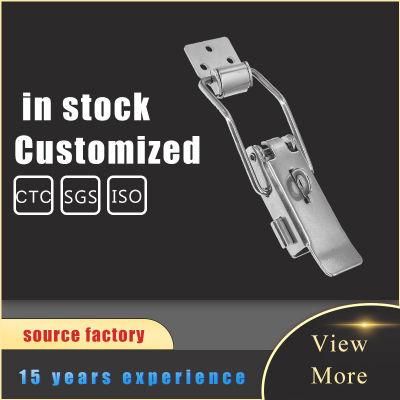 Adjustable Self-Locking Buckle Stainless Steel 316 Toggle Draw Latch Clamp Draw Latches Small Rubber Snap Down Marine Locking Latch