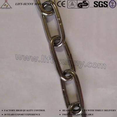 6mm 316 Stainless Steel Link Chains DIN763 Long Link Chain