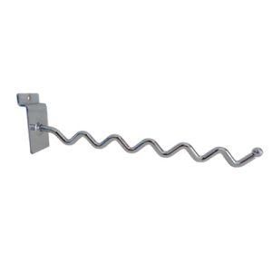 Metal Chrome Wave Shaped Display Slatwall Hook