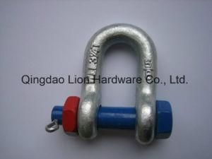 Us Hot Dipped Galvanized Bolt Type Forged D Shackle G2150