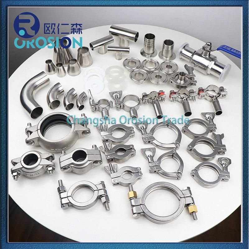SS304 Stainless Steel Sanitary Tri-Clamps Double Pin