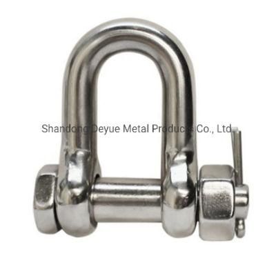 Us Type D Shackle Hot Dipped Galvanized Trawling Chain Shackle with Square Head Screw Pi