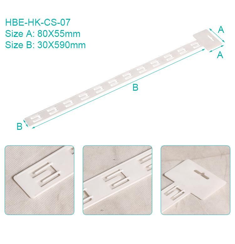 Plastic Supermarket Equipment Double Sided Merchandiser Strip