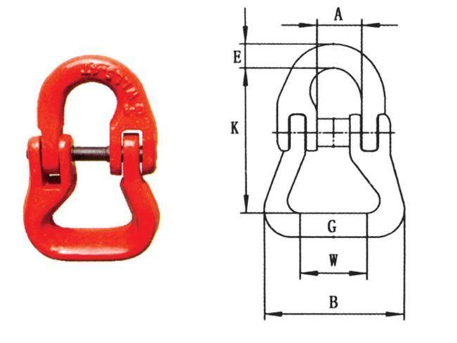 Factory Supplied G80 European Type Connecting Link with Powder Plastified