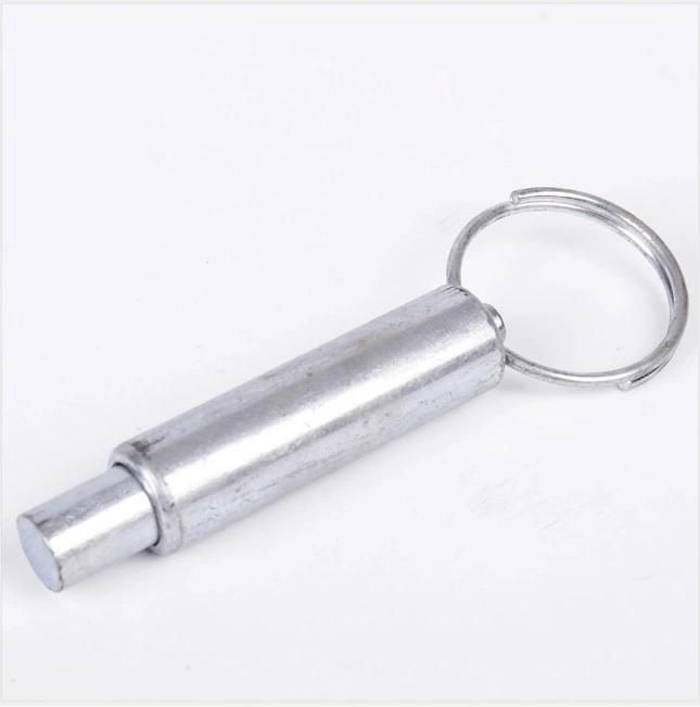 RF OEM Steel Round Body Zinc Coated Weld on Spring Bolt Latch with Key Ring