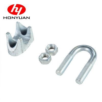 DIN 741 Galvanized Malleable Cross Wire Rope Clip for Lifting