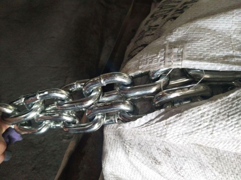 304 306 Electro Galvanised High Tensile Link 8mm Long Short DIN 763 DIN 766 Stainless Steel Chain