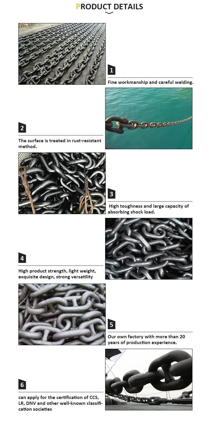 Grade U1, U2, U3 Used Self Color Stud Link Ship Anchor Chain for Sale