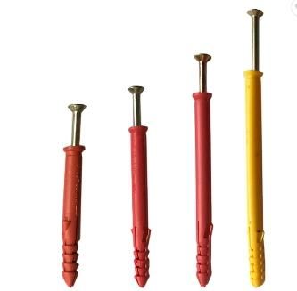 Plastic Concrete Anchors Plug Wall Anchor with Colored Nylon Tube Nylon Expansion Nails for Construction