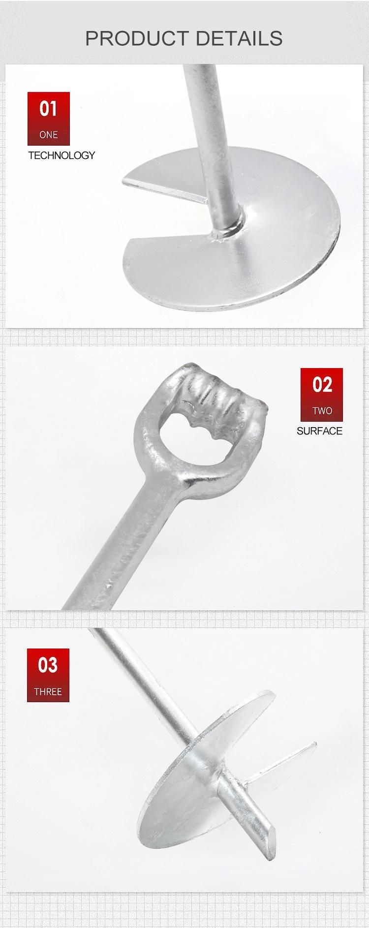 Hot DIP Galvanized Forged Steel Pole Screw Anchor Rod