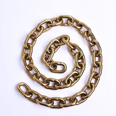 Gold Plated Alloy Steel G70 Transport Binder Chain with Clevis Hook