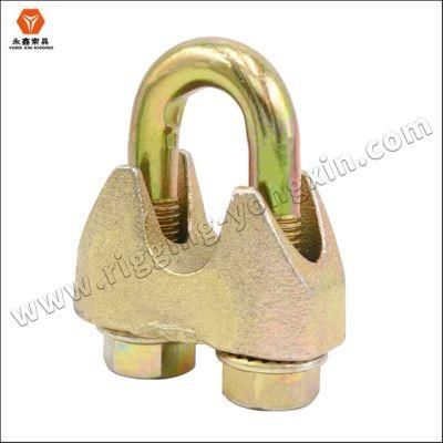 DIN 1142 Malleable Wire Rope Clip, Yellow Chromated