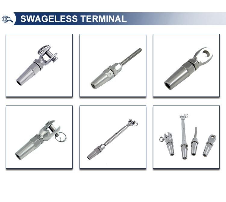 Stainless Steel Fork Swageless Terminal End Fitting for Cable Railing